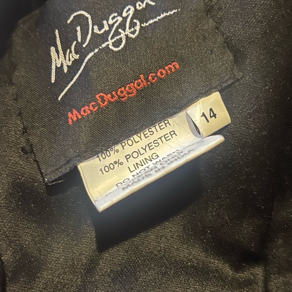 Mac Duggal  93551 Black Beaded Spaghetti Strap Column Gown Size 14 NWT - Picture 9 of 10